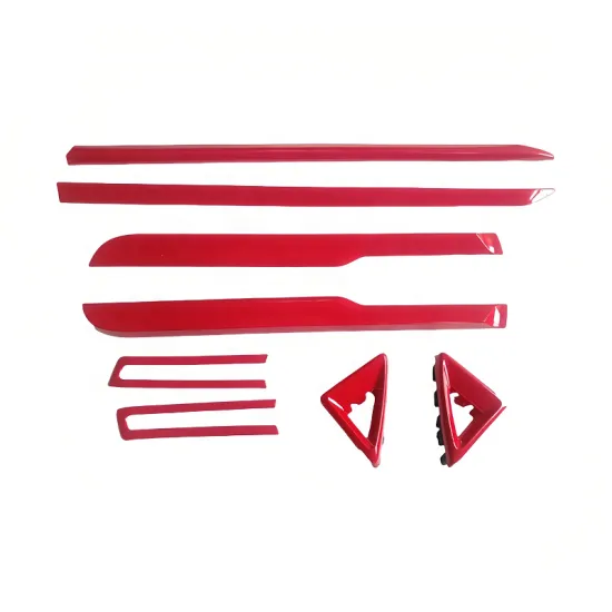 Modified Red TRD Door Trim Molding Kit for Toyota Hilux Revo Rocco 2018