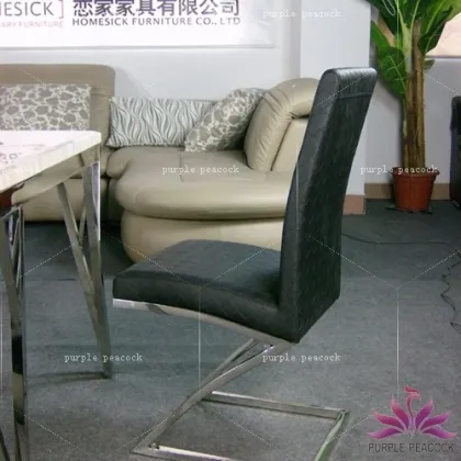 modern stainless steel z dining chair