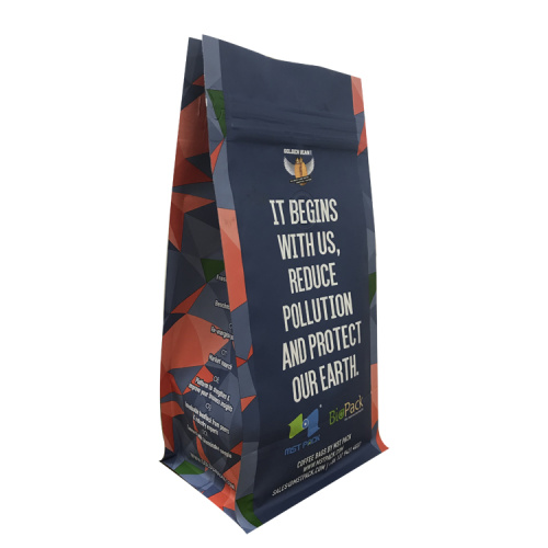 resealable flat bottom coffee packaging bags