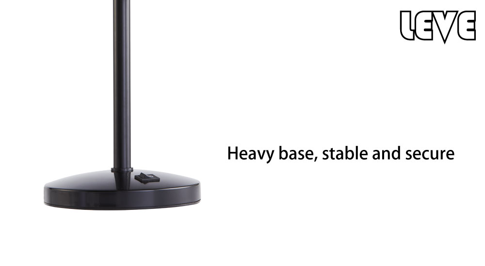 Matte black round standing magnifying mirror