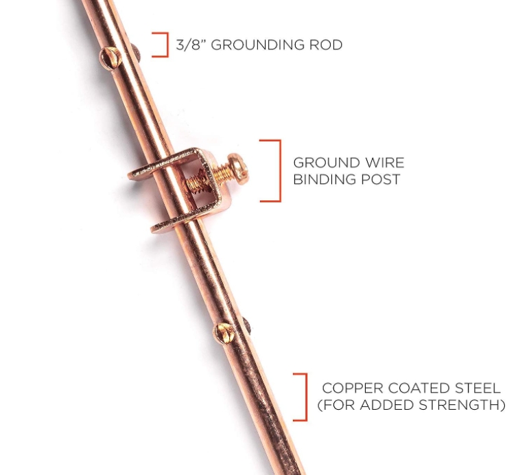 Varilla de puesta a tierra de cobre