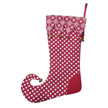 Christmas plaid stocking with magic elf style