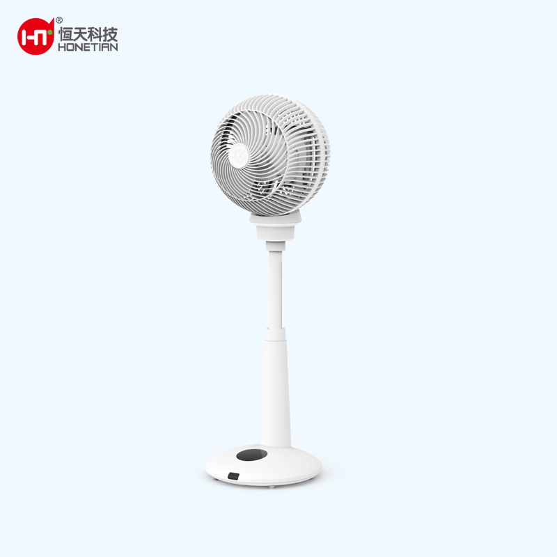 HONETIAN spiral grill auto oscillation night light LED display 12 speeds 4 modes 12 timer 6 inches DC circulator stand fan