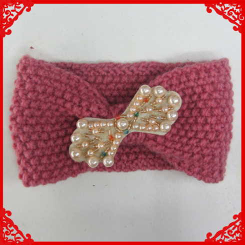 Femmes Bow Crochet bandeau tricot boucle Headwrap hiver Air chaud Hairband