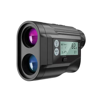 Customizable 6X Laser Golf Rangefinder with LCD Display and Voice Annunciation