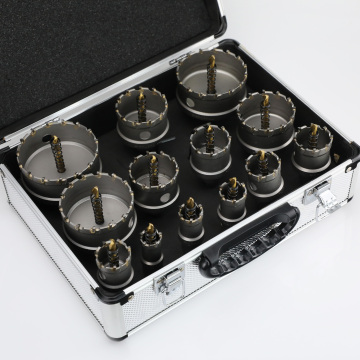 13PC Carbide-Tipped Drill Bit Set for Stainless Steel, Concrete, and Wood