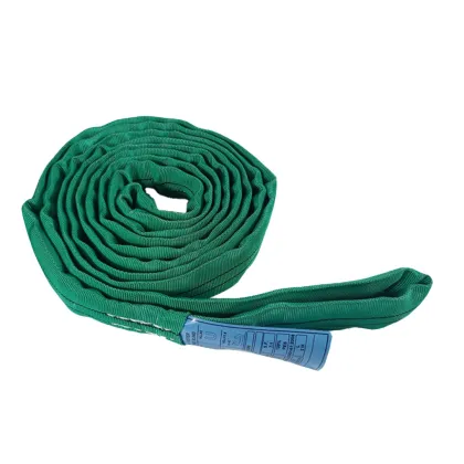 Green Crosby 2 Ton 1 Meter Polyester Round Sling for Excellent Performance