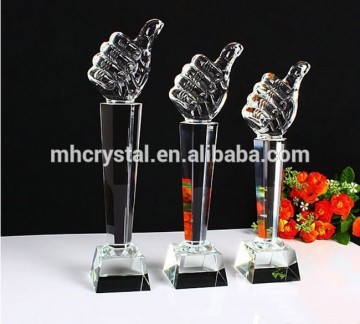 thumb trophy crystal MH-J0603