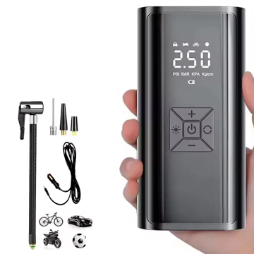 12V Smart Digital Display Digital Portable Pireffiatore per pneumatici per bici/motociclette (batteria da 6000 mAh)
