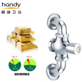 Wall mounted hand-press flush valve