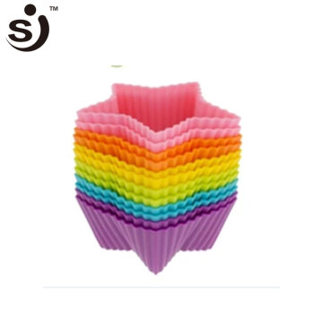 100% Food Grade Silicone Star Shape Silicone Muffin Cups For Wholesale