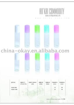 glass bottle with roll