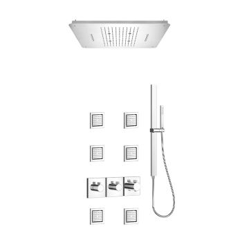 Thermostatic shower set for concealed installation