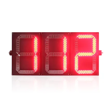 three digit road junction traffic light countdown timer