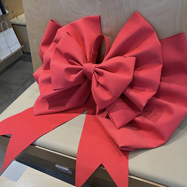 2025 New bright colored red satin bow