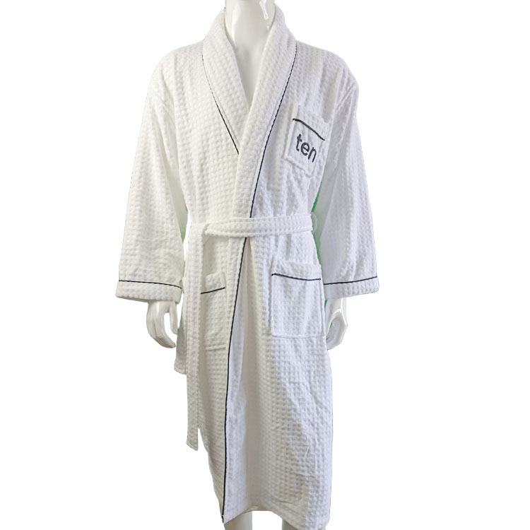 jacquard cotton bathrobe