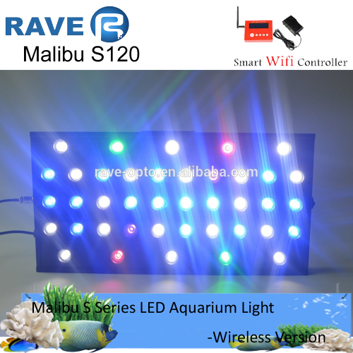 120W Wireless Controller LED Aquarium Light for Reef Tank with Moonlight Mode