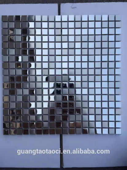 Guangzhou stainless steel mix glass tile mosaic