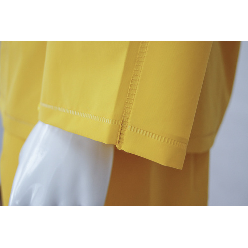 Combinaison de manteau de pluie en PVC jaune de travail robuste