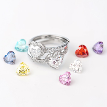GRA Certified Colorful VVS Heart Shape Loose Moissanite Stone Fashion Jewelry