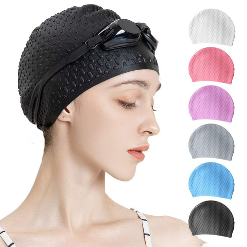 Cappello da nuoto in silicone all&#39;ingrosso con protezione dell&#39;orecchio