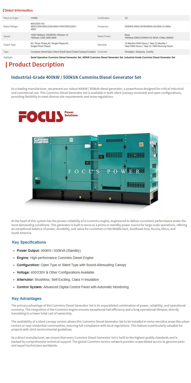 Industrial-Grade-CUMMINS-Diesel-Generator-Set