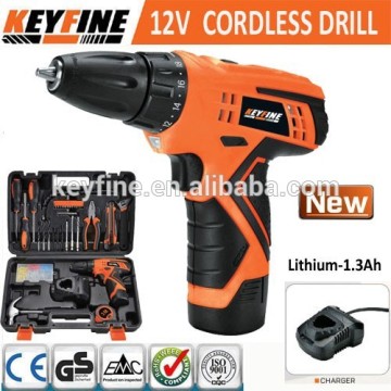 12V cordless drill with Lithium-1.3Ah Battery