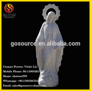 white marble virgin mary statue