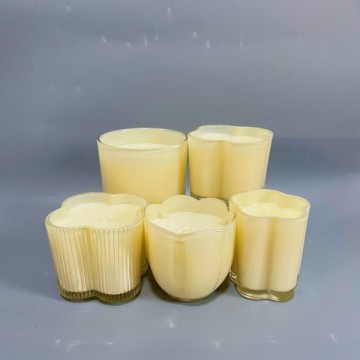 Natural cotton wick soy wax candle