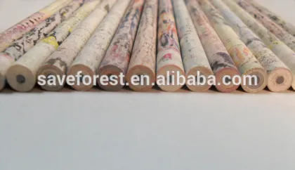 Standard Pencils Type Recycle Paper Body Material Student Sketch Pencil With Eraser