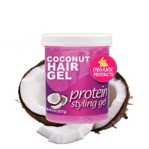 Hair Styling Gel Coconut Oil Frizz Control Paraben-Free Protein Hair Gel Supplier