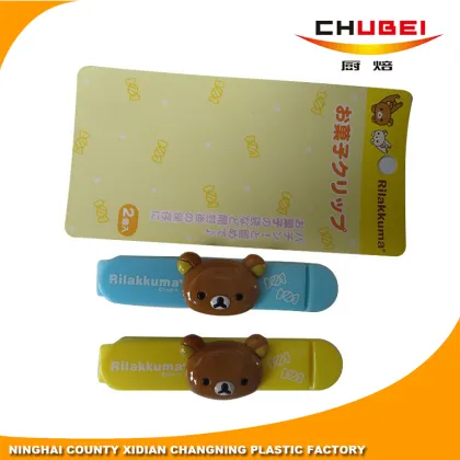 High Quality Practical Rilakkuma Plastic Sealing Clip