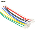 12Pcs 6.3mm 4.8mm 2.8mm Female Spade Crimp Terminals with red green blue yellow white black Wire cable