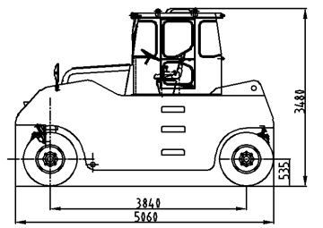 Rouleau de route pneumatique Shantui 26 tonnes