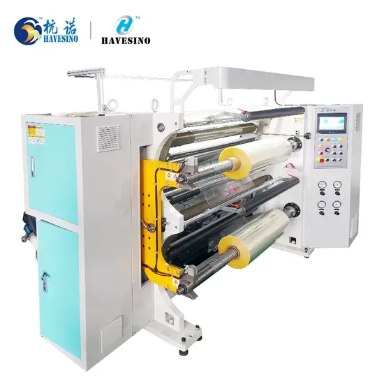 Automatic Cutting BOPP PE PVC Film Foil Paper Fabric Roll Cutter Slitter Rewinder Machine