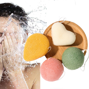 Custom Packaging Hot Wholesale 100% Natural Konjac Facial Wash Cleaning Konjac Beauty Sponge