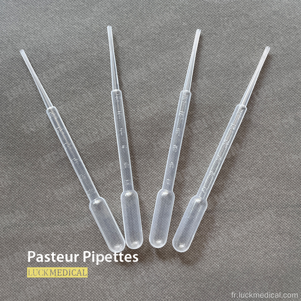 Pipettes de pasteur graduées de 3 ml