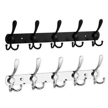 Wall mounted jacket hooks