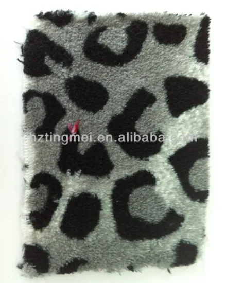 Leopard Printed Fleece Fabric For Bathrobe And Blankets