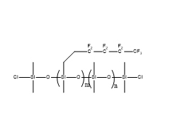 Chlorine terminated nonafluorohexylmethylsiloxane – dimethylsiloxane copolymer