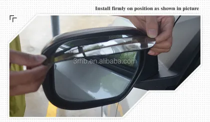 2 PCS Auto Rainproof Eyebrow Side Mirror Rain Shield Visor
