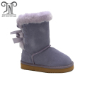 Girl Winter Suede Leather Ungu Boots Toddler