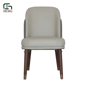 Custom High End Modern Leather and Wood Dining Chairs for Restaurants