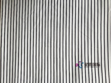 Black Stripe 100% Rayon Fabric