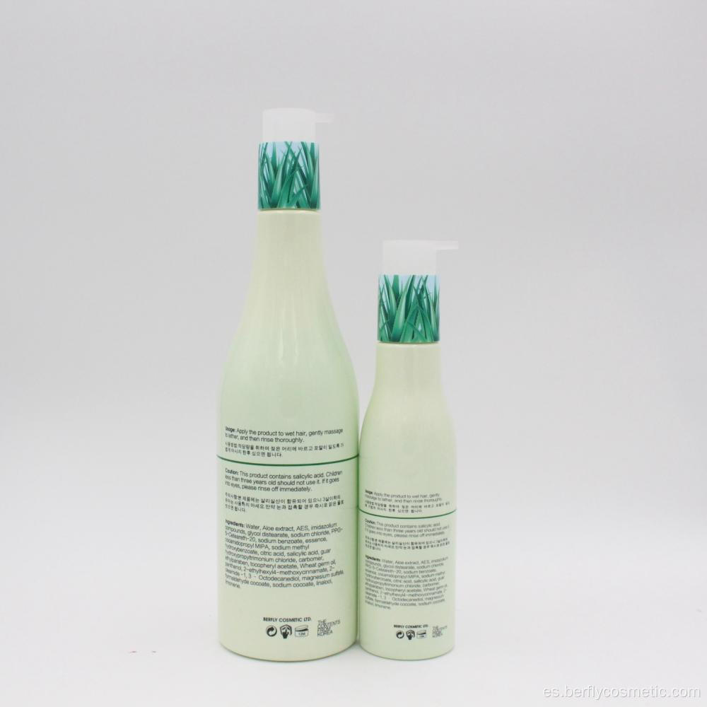 Champú para el cuidado del cabello con aloe anticaspa sin aceite de silicona