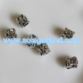 8.5 * 9 MM foro grande argento tibetano intaglio tubo distanziatore sciolto Bead Charm