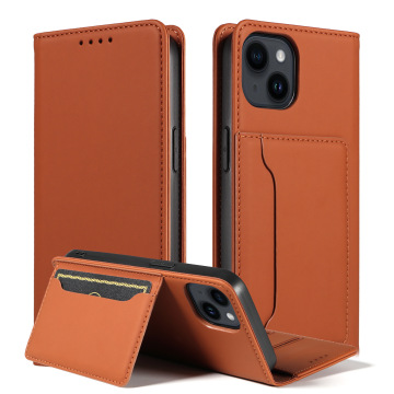 Δερμάτινη θήκη πορτοφολιών με κάτοχο για iPhone 16/15/14/13/12/11 Pro Max XS XR Plus - Πολυτελές στυλ