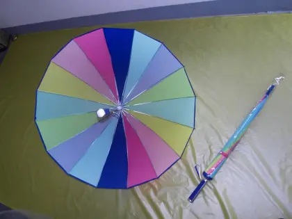 A Long Umbrella That Opens With One Click