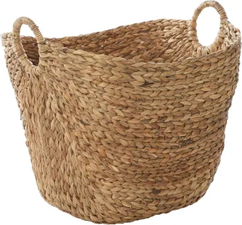 Large Capacity Water Hyacinth Storage Basket - Portable Toy and Clothes Bin