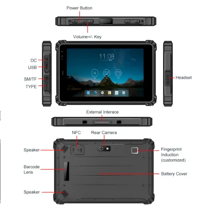 New rugged tablet pc windows 10 for industial